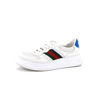 Gucci Chunky B Web Sneakers Perforated Leather