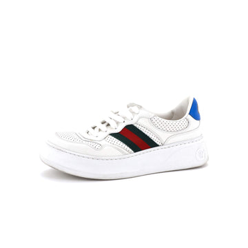Gucci Chunky B Web Sneakers Perforated Leather
