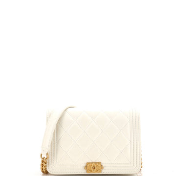 Chanel Boy Wallet on Chain Quilted Caviar Mini