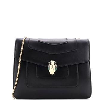 Bvlgari Serpenti Forever Square Shoulder Bag Leather Medium