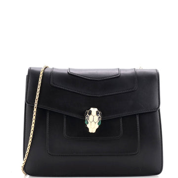 Bvlgari Serpenti Forever Square Shoulder Bag Leather Medium