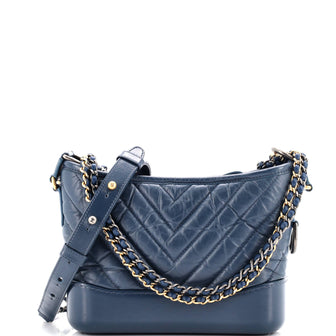 Chanel Gabrielle Hobo Chevron Aged Calfskin Small