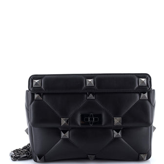 Valentino Garavani Roman Stud Flap Bag Quilted Leather Large