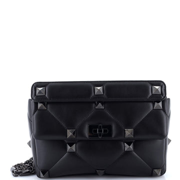 Valentino Garavani Roman Stud Flap Bag Quilted Leather Large
