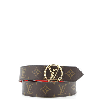 Louis Vuitton LV Circle Reversible Belt Monogram Canvas and Leather Medium