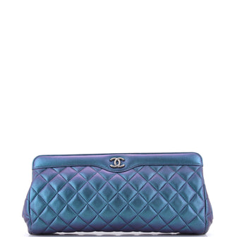 Chanel CC Frame Clutch Quilted Lambskin Medium
