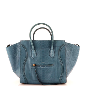 Celine Phantom Bag Python Medium Blue 3442151