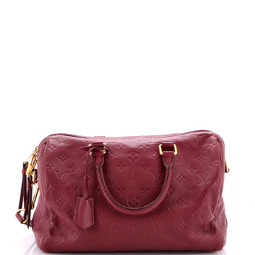 Louis Vuitton Speedy Bandouliere Bag Monogram Empreinte Leather 30