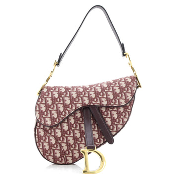 Christian Dior Saddle Handbag Oblique Canvas Medium