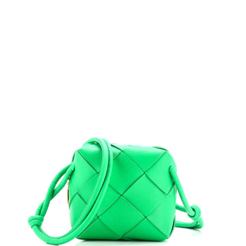 Bottega Veneta Cassette Camera Crossbody Bag Maxi Intrecciato Leather Mini