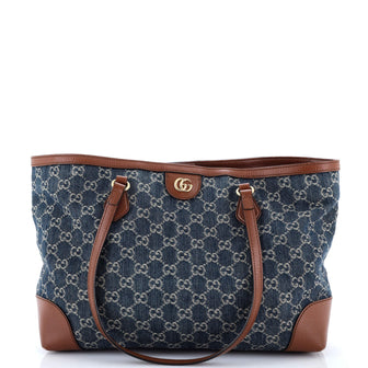Gucci Ophidia Shopping Tote GG Denim Medium