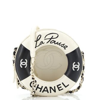 Chanel Lifesaver Round Crossbody Bag Lambskin Small