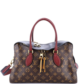 Louis Vuitton Tuileries Handbag Monogram Canvas with Leather