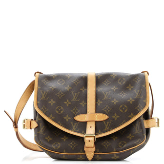 Louis Vuitton Saumur Handbag Monogram Canvas 30