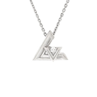 Louis Vuitton LV Volt One Pendant Necklace 18K White Gold with Diamond Small