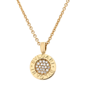 Bvlgari Bvlgari Bvlgari Pendant Necklace 18K Yellow Gold with Diamonds