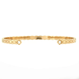 Chanel Coco Crush Cuff Bracelet 18K Beige Gold with Diamonds