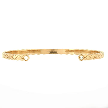 Chanel Coco Crush Cuff Bracelet 18K Beige Gold with Diamonds