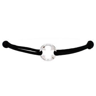 Louis Vuitton Empreinte Bracelet Silk Cord with 18K White Gold