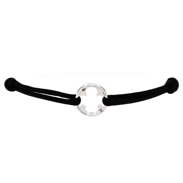 Louis Vuitton Empreinte Bracelet Silk Cord with 18K White Gold