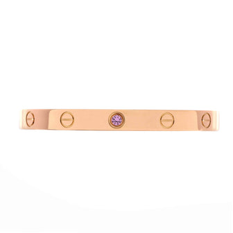 Cartier Love Cuff Bracelet 18K Rose Gold with Pink Sapphire