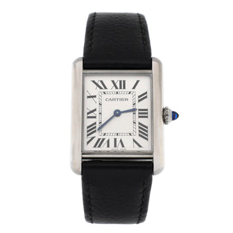 Cartier Must de Cartier Tank Quartz Watch Stainless Steel and Leather 25