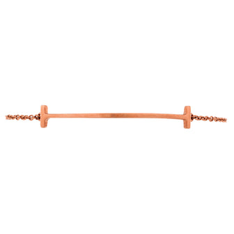 Tiffany & Co. T Smile Chain Bracelet 18K Rose Gold Medium