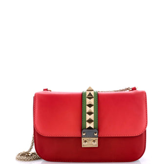 Valentino Garavani Glam Lock Shoulder Bag Leather Medium