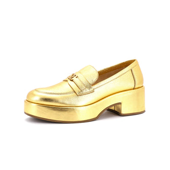 Chanel Women's CC Platform Loafers Leather