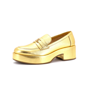 Chanel Women's CC Platform Loafers Leather