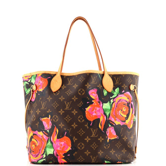 Louis Vuitton Neverfull Tote Limited Edition Monogram Roses MM