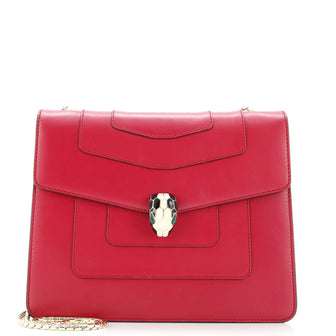 Bvlgari Serpenti Forever Square Shoulder Bag Leather Medium