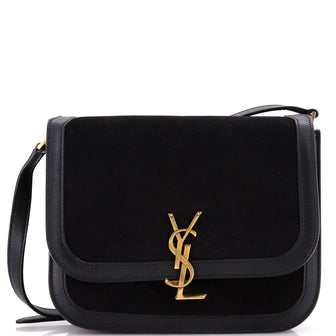 Saint Laurent Solferino Bag Suede Medium