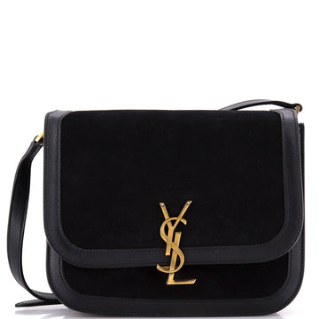 Saint Laurent Solferino Bag Suede Medium