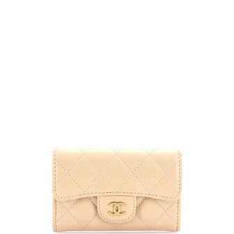 Chanel Classic Flap Card Case Quilted Caviar