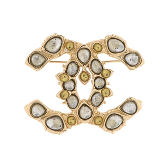 Chanel CC Brooch Metal with Resin