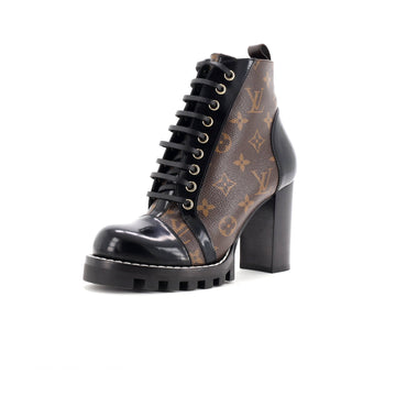 Louis Vuitton Women's Star Trail Ankle Boots Monogram Canvas with Patent