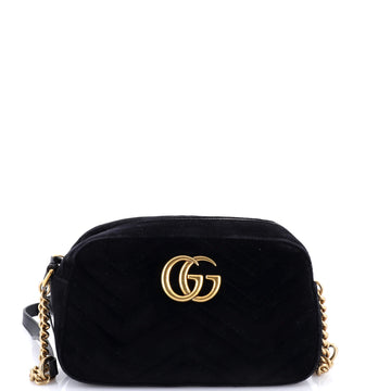 Gucci GG Marmont Shoulder Bag Matelasse Velvet Small
