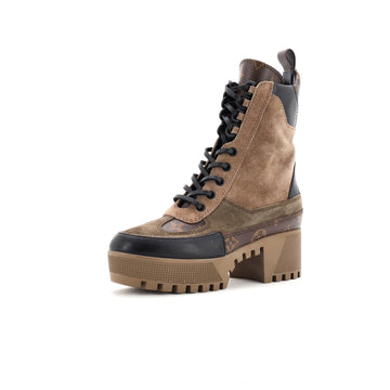 Louis Vuitton Women's Laureate Platform Desert Boots Leather with Suede