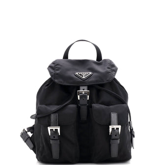 Prada Double Front Pocket Backpack Tessuto Small
