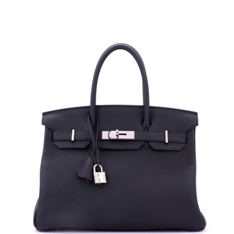 Hermes Birkin Handbag Grey Togo with Palladium Hardware 30