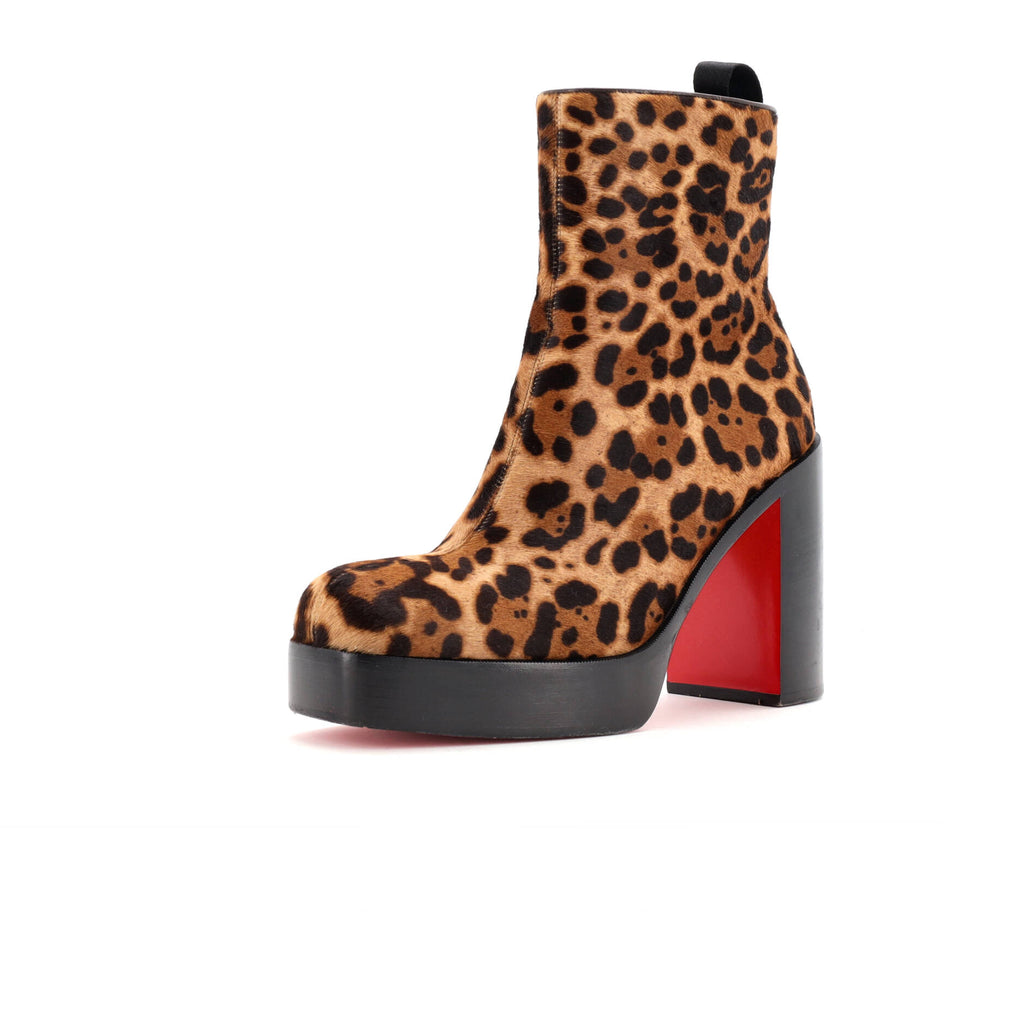 Christian Louboutin Women's Stage Platform Ankle Boots Printed