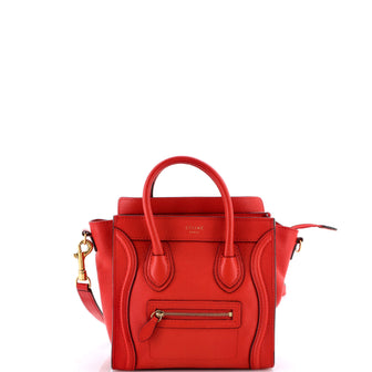 Celine Luggage Bag Grainy Leather Nano