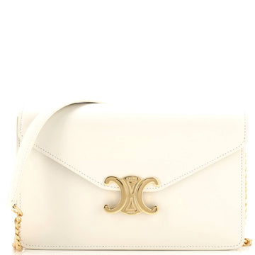Celine Margo Triomphe Wallet on Chain Leather