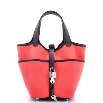 Hermes Cargo Picotin Lock Bag Canvas and Swift PM