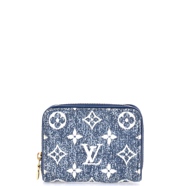 Louis Vuitton Zippy Coin Purse Monogram Jacquard Denim Blue 3450661