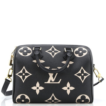 Louis Vuitton Speedy Bandouliere Bag Bicolor Monogram Empreinte Giant 25
