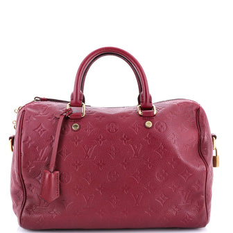 Louis Vuitton Speedy Bandouliere Bag Monogram Empreinte Leather 30