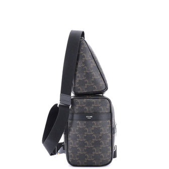 Celine Multipocket Vertical Sling Bag Triomphe Coated Canvas