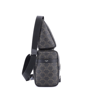 Celine Multipocket Vertical Sling Bag Triomphe Coated Canvas
